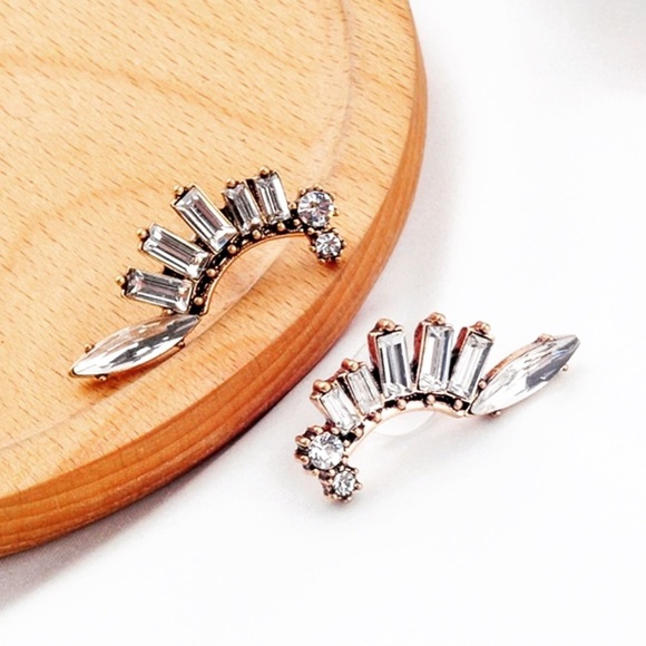 COCO + LOU Jewelry - Angel Wing Cubic Zirconia Stud Earrings